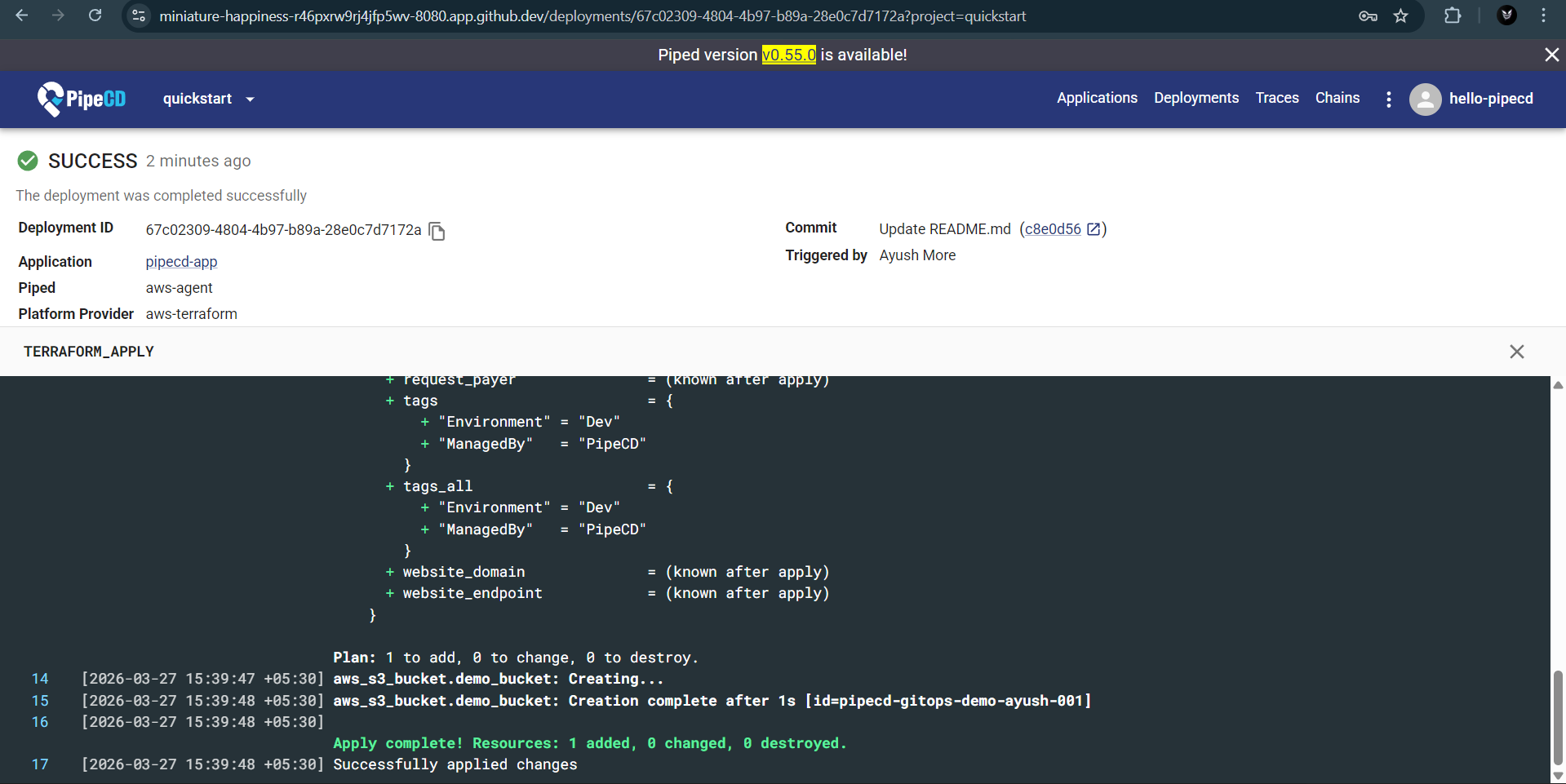 Apply Complete Success